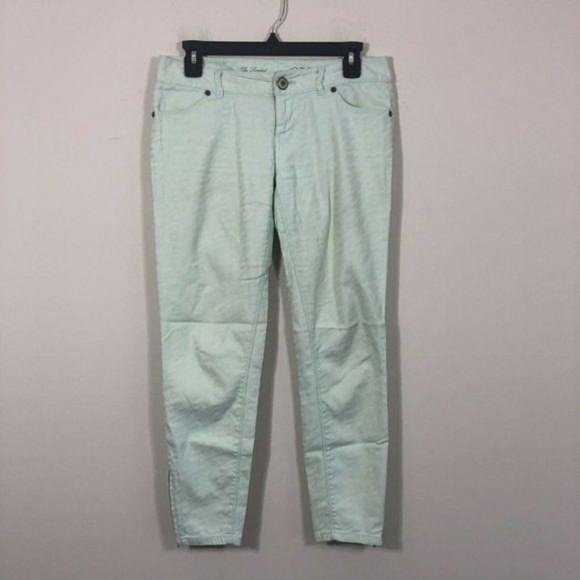 The Limited Denim 678 Women Size 6 Ankle Pants Cropped Light Green Casual - Picture 1 of 5